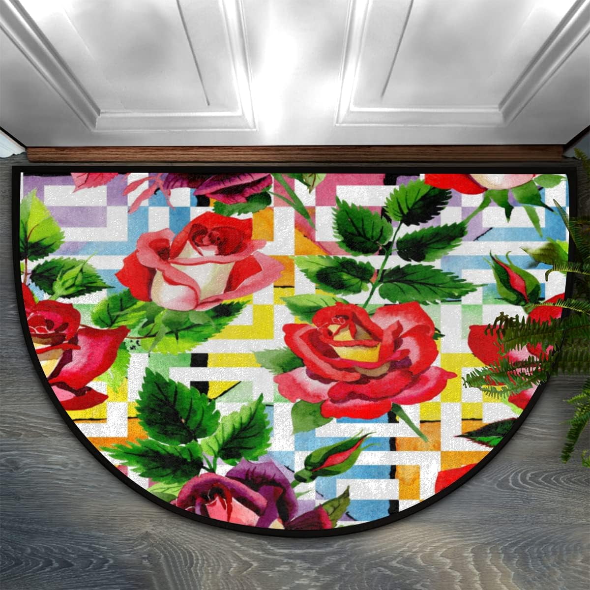 Funny Half Round Door Mat Half Round Door Mat Indoor Entrance Rose