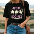 thumbnail image 1 of Funny Halloween Ballet T-Shirt – “Pas De Boo-ree” Ghost Tee for Dancers & Spooky Season Fans, 1 of 5