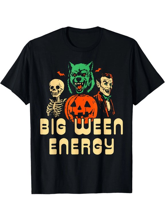 Funny Halloween Big Ween Energy Halloween Design T-Shirt,S-5XL