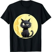 Funny Halloween Black Cat, confused cat For Kids Girls, boys T-Shirt
