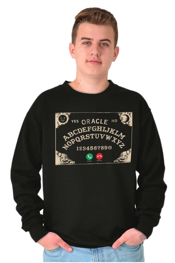 Funny Halloween Calling Evil Spirits Sweatshirt for Men or Women Brisco Brands S