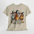 thumbnail image 1 of Funny Halloween Chickens Tee, Witch Hat Chicken Shirt, Tonight We Fly T-Shirt, 1 of 4