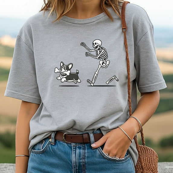 Funny Halloween Corgi Dog Shirt – Cute Graphic Tee, Cotton, Unisex Fit