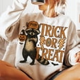 thumbnail image 1 of Funny Halloween Feral Trick or Treat Sweatshirt, Halloween pumpkin Sweatshirt, Spooky Season Sweatshirt, Halloween Sweatshirt, Raccoon Sweatshirt, Pumpkin Sweatshirt, 1 of 5