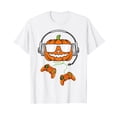 thumbnail image 1 of Funny Halloween Gaming Boys Kids Men Jack O Lantern Gamer Short Sleeve White T-Shirt, 1 of 5
