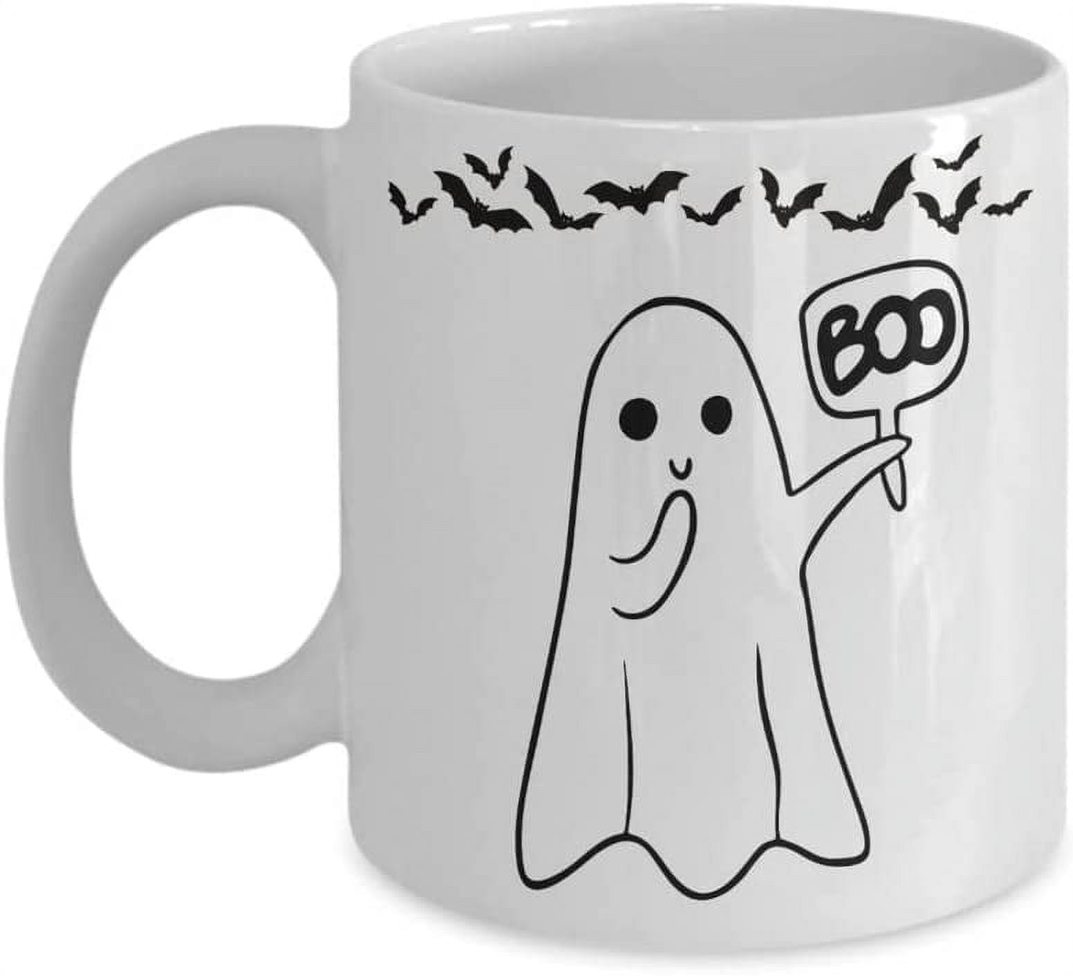 Funny Halloween Ghost Coffee Mug, Cute Boo Little Ghost Mug, Birthday ...