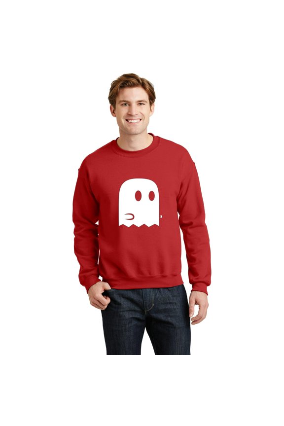 Funny Halloween Ghost Graphic Tee, Simple Minimalist Phantom - Stocking Stuffer SW18246 Unisex Sweatshirt, Up to Size 5XL