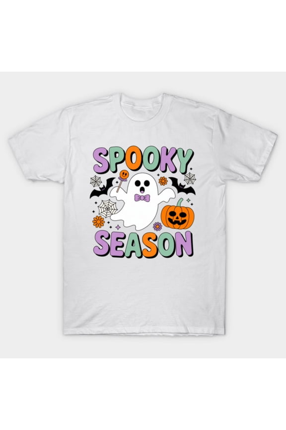 Funny Halloween Ghost Retro Paranormal Spirit Boo Simple Minimalist Art - Makes a Great Gift G5602 T-Shirt, for men and women, Up to Size 5XL