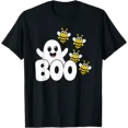 Funny Halloween Men Women Ghost Bees Boo Funny Boo Bees T-Shirt ...