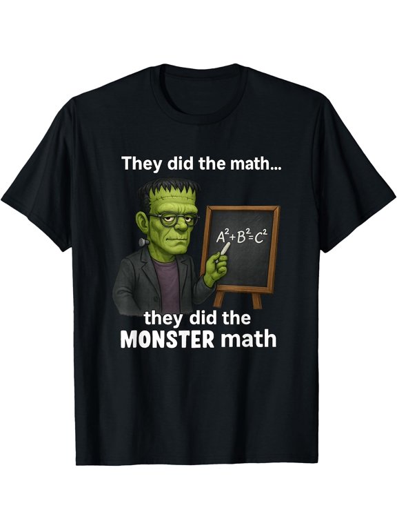 Funny Halloween Monster Math Pun, Teacher Humor T-Shirt