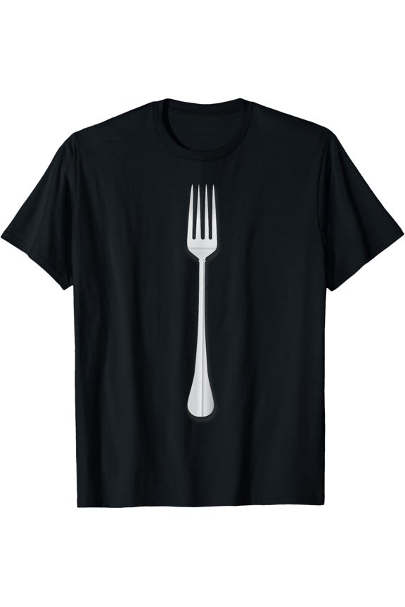 Funny Halloween Party Fork Costume Tee Couple Matching T-Shirt