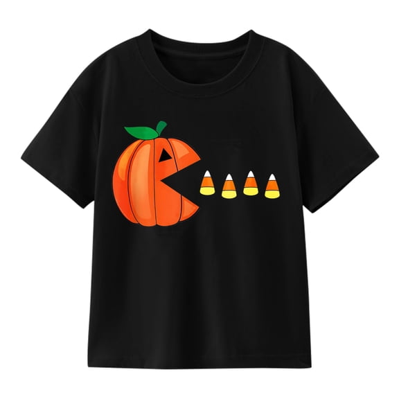 Funny Halloween Pumpkin Eating Candy Corn T-Shirt