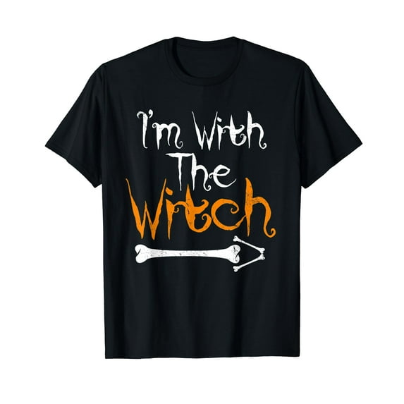 Funny Halloween Quote Im With The Witch Halloween Costume T-Shirt