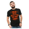 thumbnail image 1 of Funny Halloween Shirt Humorous Gifts You"re Never Too Old To Beg For Free Candy Shirt, 1 of 6
