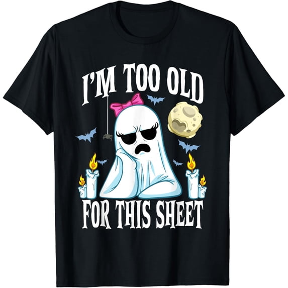 Funny Halloween Shirts For Women Ghost Face Costume Adult T-Shirt