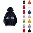 thumbnail image 1 of Funny Halloween Skeleton Hoodies for Women Casual Oversized Hooded Sweatshirt with Pockets Pullover Tops, 1 of 1