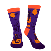 CANTUSTIME Funny Halloween Socks for Men Women Teen Boys- Pumpkin Cat Fun Novelty Cute Crazy Funky Dress Crew Cool Socks - Halloween Gifts Stockings Costumes Gifts for Cat Lovers