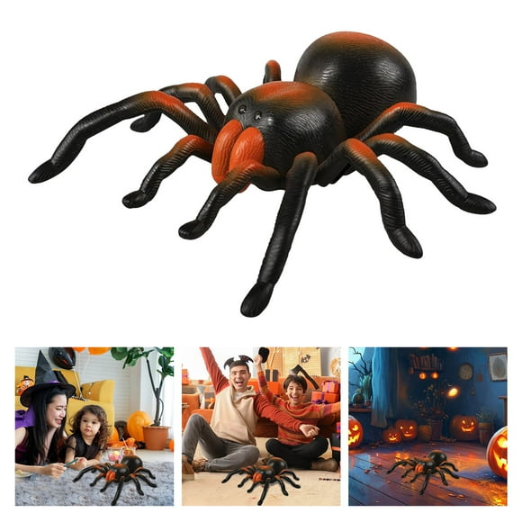 Funny Halloween SpiderRemote Control Car Vehicle Animals Scary Prank Toys Electric Electronic ArtificialSpider Halloween Birthday Gifts,Movable Cool Gadget,Scary Atmosphere,Black