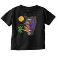 thumbnail image 1 of Funny Halloween Surfing Skeleton Toddler Boy Girl T Shirt Infant Toddler Brisco Brands 3T, 1 of 1