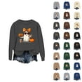 thumbnail image 1 of Funny Halloween Sweatshirts for Women Long Sleeve Crewneck Cute Ghost Skeleton Pumpkin Graphic Sweatshirt Pullover Top, 1 of 5