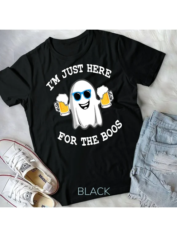 Funny Halloween Tee I'm Just Here For The Boos Costume Gift Unisex T-shirt