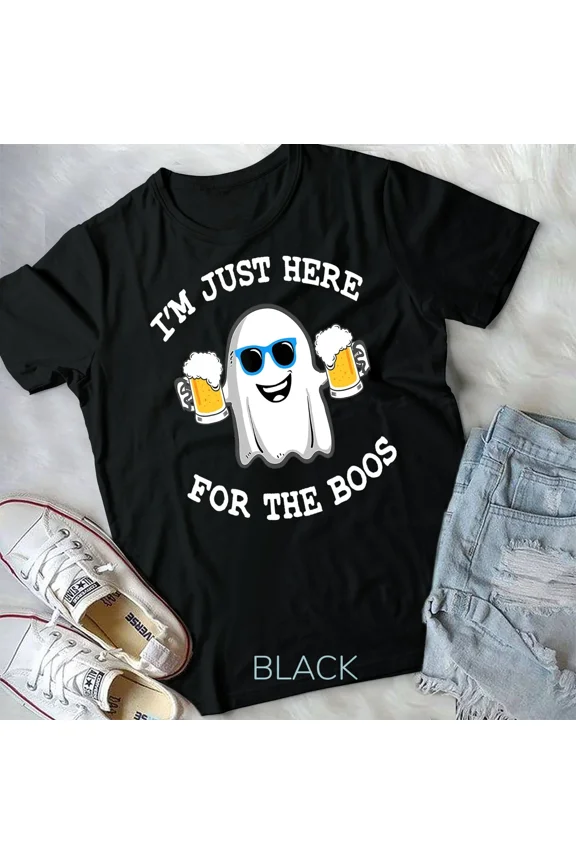 Funny Halloween Tee I'm Just Here For The Boos Costume Gift Unisex T-shirt