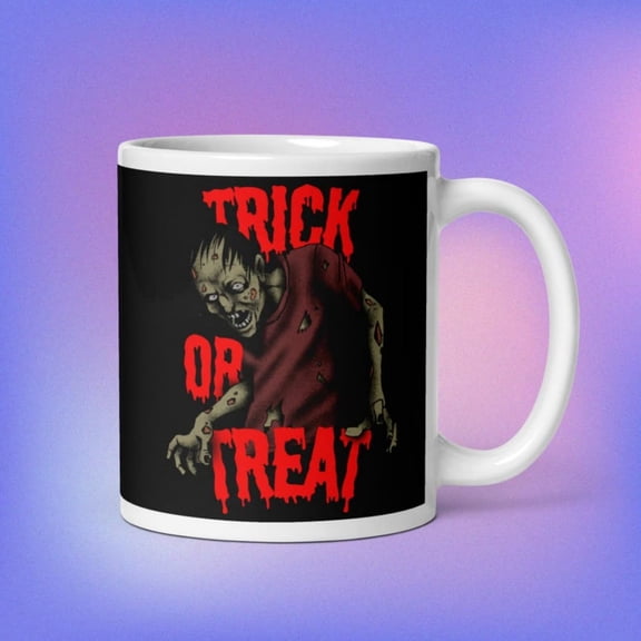 Funny Halloween Zombie Mug Trick or Treaeramic Cup.