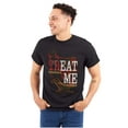 thumbnail image 1 of Funny Halloween Zombie Pun Treat Me Men's Graphic T Shirt Tees Brisco Brands M, 1 of 6