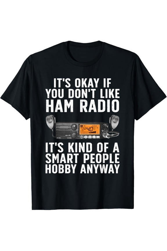 Funny Ham Radio Art For Men Women Amateur Radio Ham Operator T-ShirtMen and women, Black T-shirt, size: Extra large