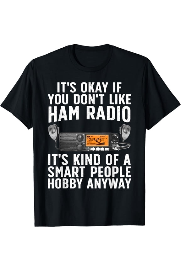 Funny Ham Radio Art For Men Women Ham Operator Amateur Radio T-ShirtMen and women, Black T-shirt, size: Extra large