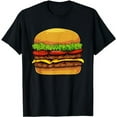 thumbnail image 1 of Funny Hamburger Art For Kids Men Women Cheeseburger Lover T-Shirt, 1 of 5