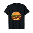 thumbnail image 1 of Funny Hamburger Fast Food Lover graphic design Black T-Shirt, 1 of 5