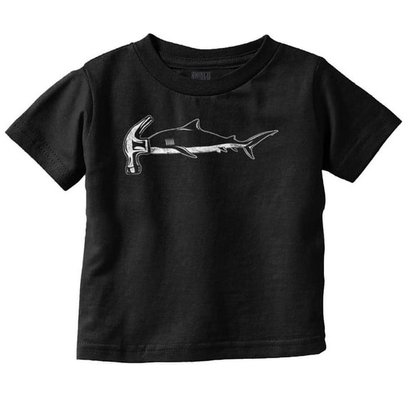 Funny Hammerhead Shark Animal Pun Toddler Boy Girl T Shirt Infant Toddler Brisco Brands 3T