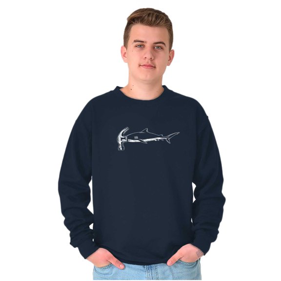 Funny Hammerhead Shark Animal Pun Unisex Plus Fleece Graphic Sweatshirt Brisco Brands 3X