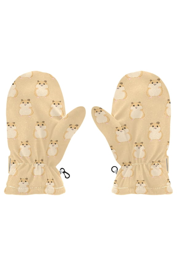 Funny Hamsters Cold Weather Mittens Cozy Gloves with Adjustable Fit Perfect for Outdoor Fun