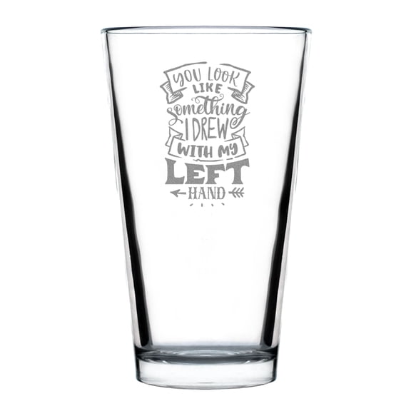 Funny Hand Engraved 16oz Pint Glass Etched Sarcasm Quote Unique for Friends Drinking