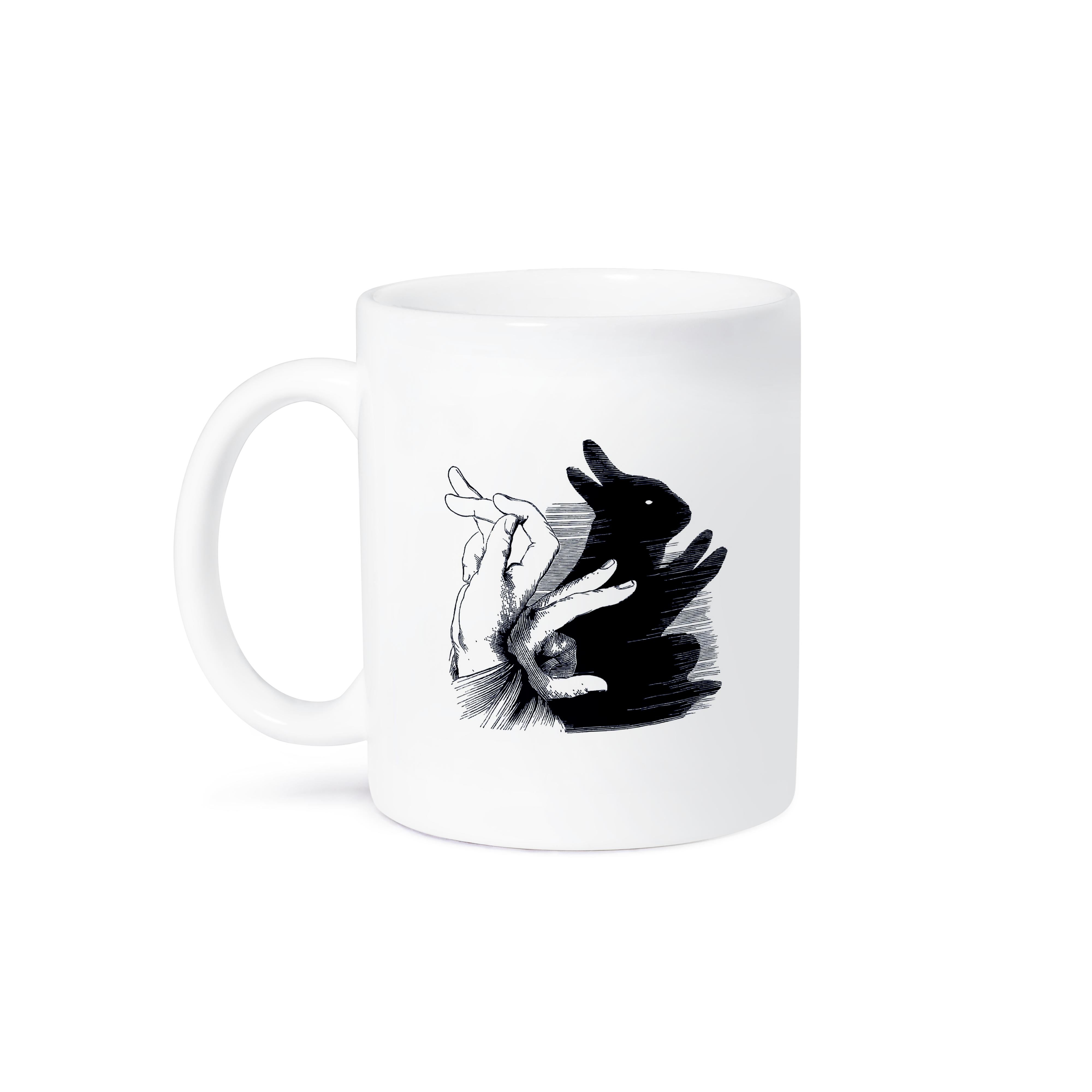 Funny Hand Shadows Design With Bunny Rabbit Shadow, 15oz Mug - Walmart.com