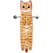 Funny Hand Towels - Cute Cat Decor Hanging Washcloths & Face Towels - Super Absorbent Soft - Housewarming, Birthday, Valentine,Christmas Gifts for Women Cat Lovers