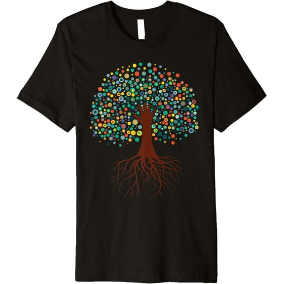 Funny Hand & Tree Of Polka Dots Happy International Dot Day Premium T-Shirt
