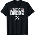 thumbnail image 1 of Funny Handyman - Work With A Bunch of Tools - Funny Mechanic T-Shirt, 1 of 4