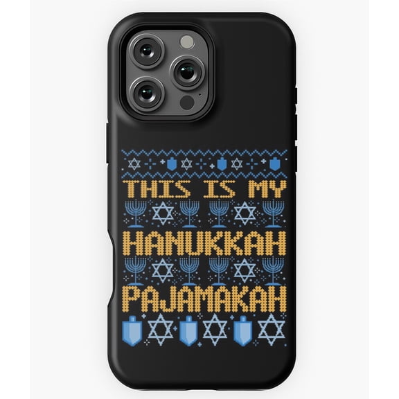 Funny Hanukkah Pajamakah Jewish Phone Case for iPhone 16 15 14 13 12 11 Pro Max
