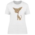 thumbnail image 1 of Funny Happy Chihuahua Cartoon T-Shirt Women -Image by Shutterstock, Female Medium, 1 of 2