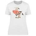thumbnail image 1 of Funny Happy Cow Cartoon T-Shirt Women -Image by Shutterstock, Female Small, 1 of 2