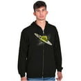 thumbnail image 1 of Funny Happy Face Saturn Planet Zip Up Hoodie Men's Women's Brisco Brands L, 1 of 5