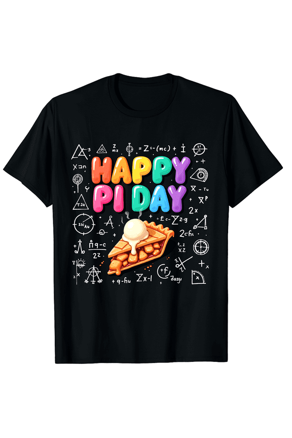 Funny Happy Pi Day Math Teacher T-Shirt Colorful Mathematics Science Geek Nerd Graphic Tee Men Women Adult Apparel