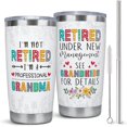 thumbnail image 1 of Funny Happy Retirement Gifts for Women 2024 Coworker Teacher Nurse, Retired Gifts for Women, Best Cool Retirement Gifts, 20 oz White Tumbler Cup, 1 of 5