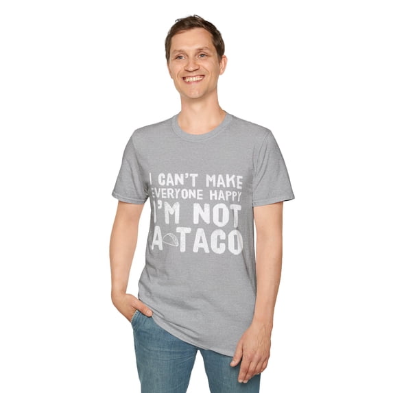 Funny Happy Taco Food Lover Men Women Novelty T-shirt