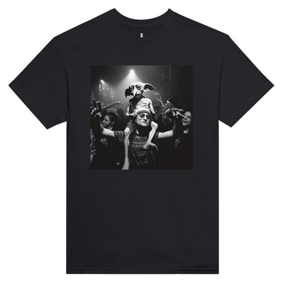 Funny Harry Potter and Dobby Raving Drunk Unisex T-Shirt, Black Color, Size M