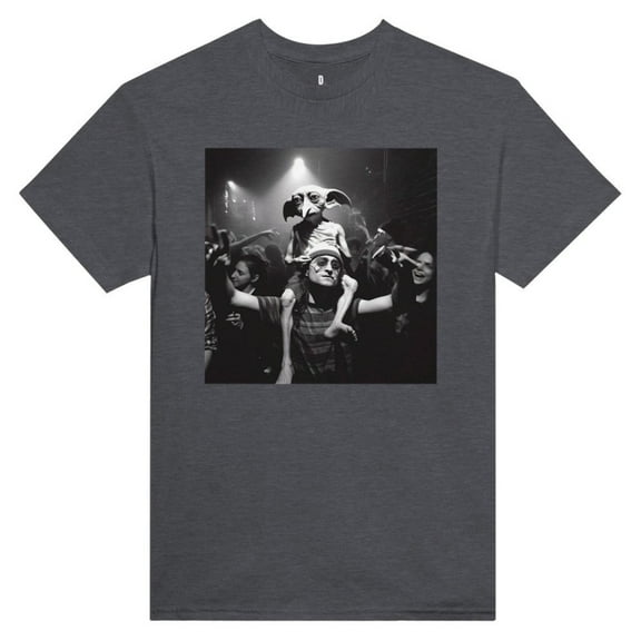 Funny Harry Potter and Dobby Raving Drunk Unisex T-Shirt, Dark Heather Color, Size S