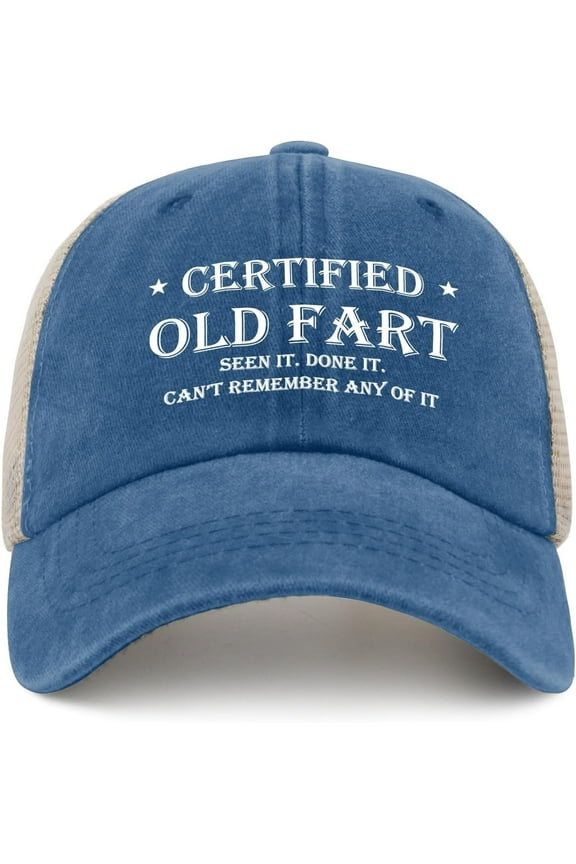 Funny Hat Certified Old Fart Hat for Men Baseball Hats Graphic Cap